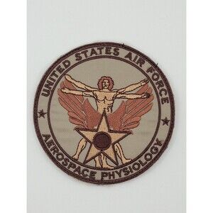 USAF Air Force Aerospace Physiology Medical 4" OD Brown BDU patch c/e